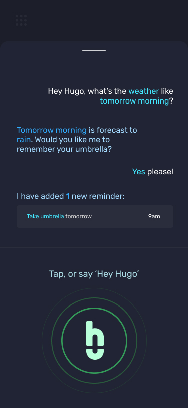 Hugo Conversation Screen